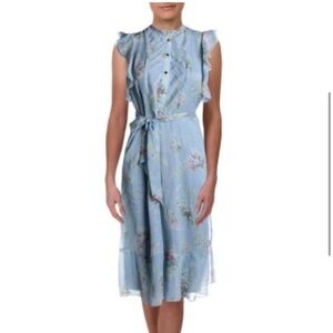 Lauren Ralph Lauren Janevra Chiffon Dress Tiered Size 6